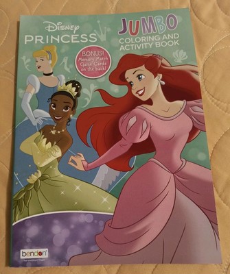 Disney Princess Cinderella/Tiana/Ariel Jumbo Coloring & Activity Book Tear/Share