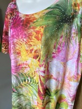 Time and True / Colorful Embelished Tee, Women’s XL