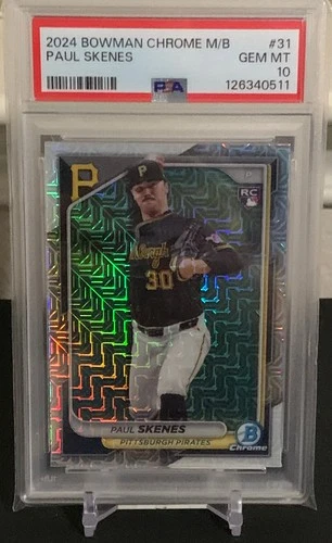 2024 Bowman Chrome M/B Paul Skenes #31 Mojo Refractor PSA 10
