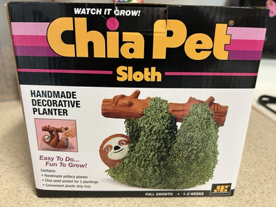 #ad Chia Pet Sloth Handmade Decorative Planter Novelty Indoor Garden Kit CP109 01 $15.00