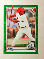 Masyn Winn RC 2020 Bowman GREEN Border 56/99 #BD-59 Draft 1st Prospect K6