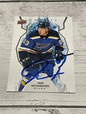 Jake Neighbours Signed Card UD Upper Deck ICE JSA COA IP Auto St. Louis Blues a