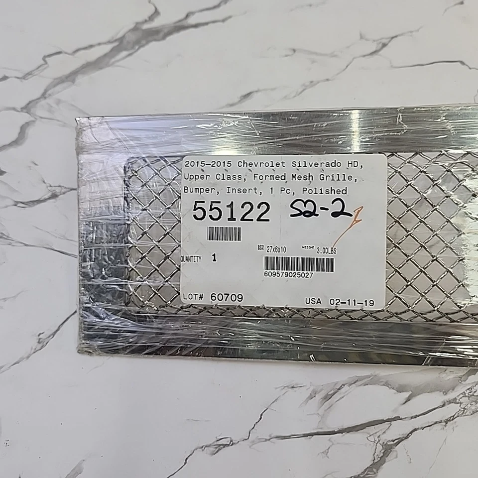 T-Rex 55122 se adapta a Chevrolet Silverado HD rejilla parachoques inserto malla formada plateada Foto 4 de 4