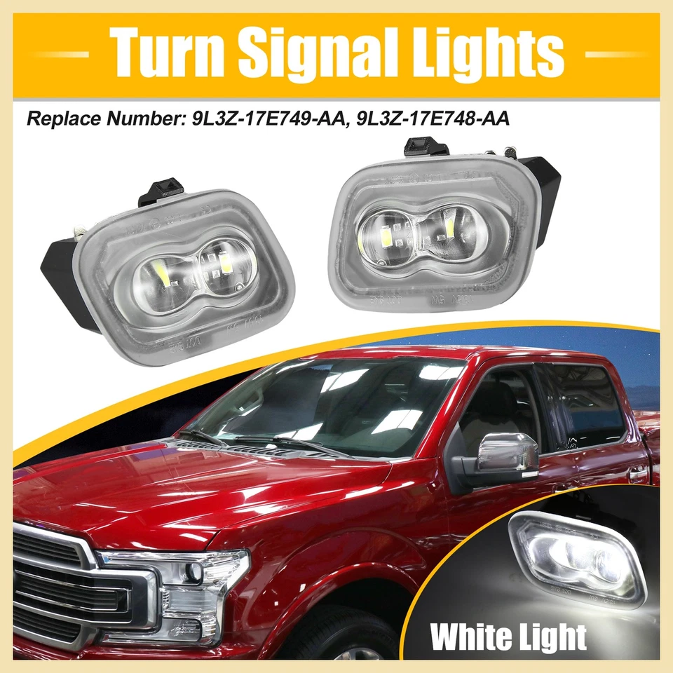 Side Puddle Light for Ford F-150 F-250 F-350 F-450 Super Duty FL3Z13B374B 2 pcs - Image 2 of 4
