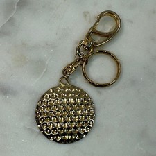 Vintage Gold-Tone Golf Ball Keychain Charm