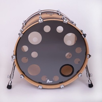 Attack Orbit Series klar/schwarz portiertes Schlagzeugfell - 22''
