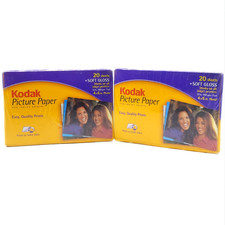 New Kodak Picture Paper Soft Gloss 2 Packs of 20 Sheets Ea 4x6 Inkjet 8969172