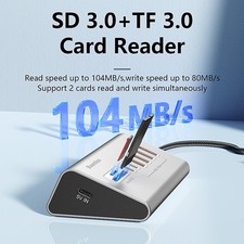 New Type C Splitter Hub USB 3.2 with SD 3.0 Card Reader and 10Gbps Speed