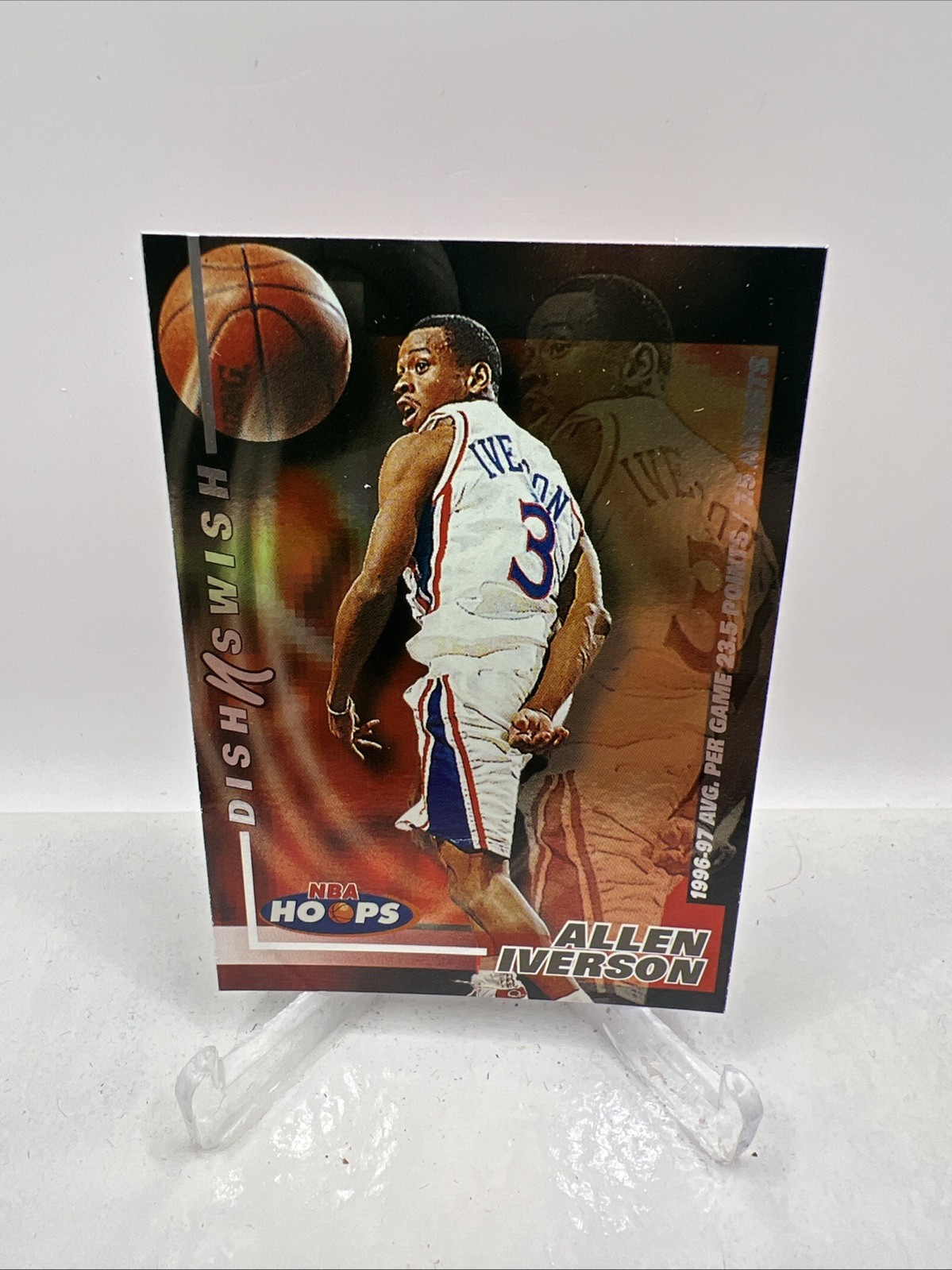 1997-98 NBA Hoops Dish N Swish #4 Allen Iverson - Philadelphia 76ers (HOF)