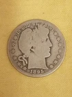 1895 - O (NEW ORLEANS) Barber Half Dollar - 90% SILVER & 10% COPPER.