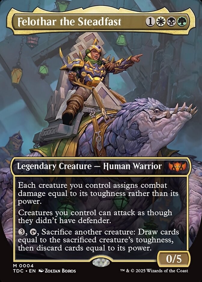Felothar the Steadfast 0004 Mythic Borderless Foil Tarkir Commander MTG NM