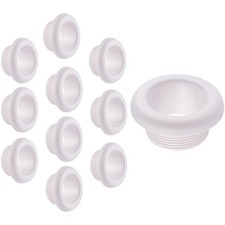 Fixture Outlet Box Escutcheon,Pack of 10,White Cover, Copper, PEX, CPVC, HR-F-WH