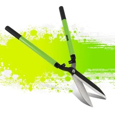 Rubber Coat Grip 7" Heat-Treated Blade 22" Hedge Shear Home Garden Trimming Tool