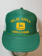 1980s NEW VINTAGE JOHN DEERE TRUCKER HAT MISSOURI FARM OLD MILL LAWN LEISURE