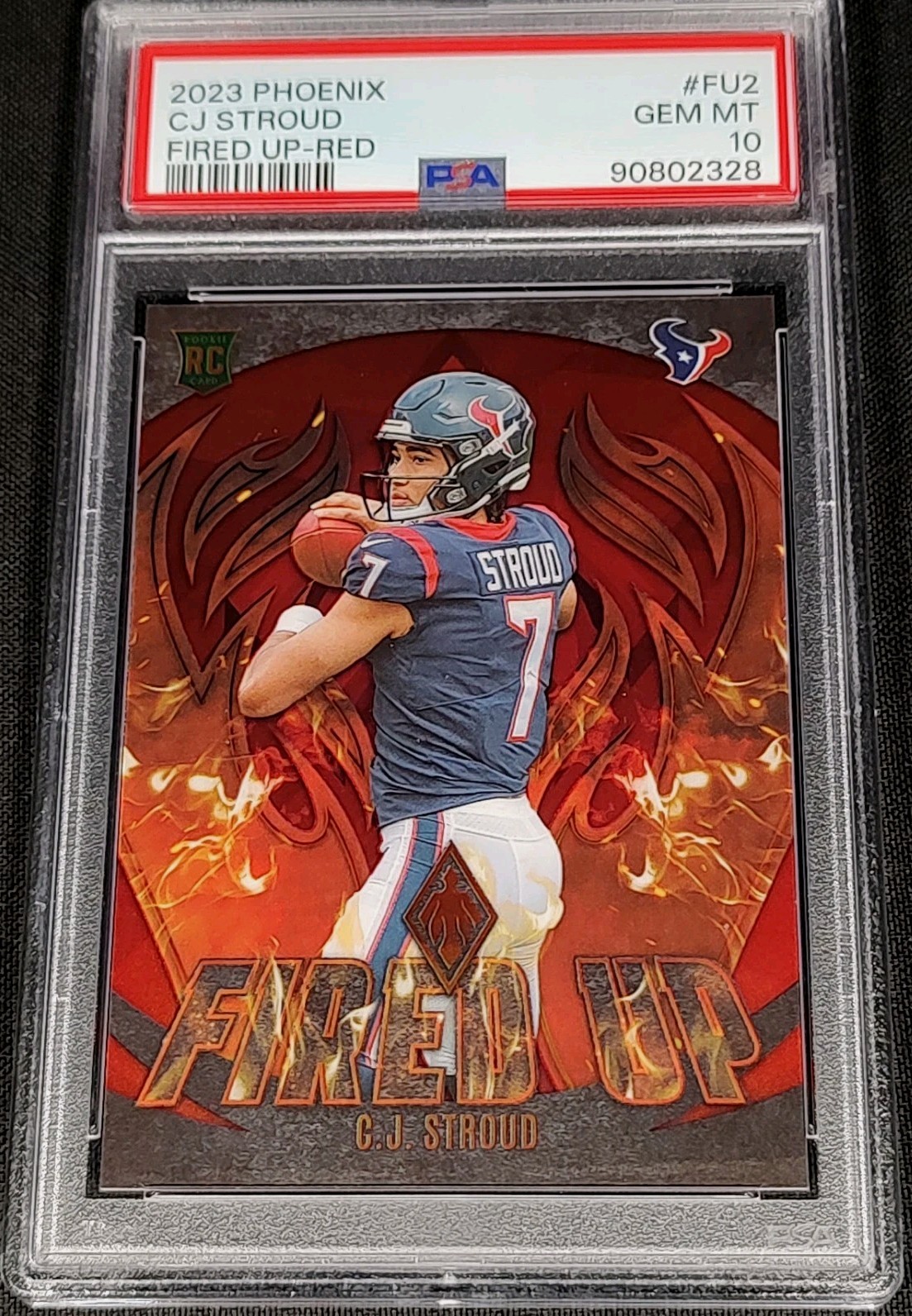 PSA 10 RC #'d /199 CJ STROUD "Fired Up" SP RED 🚨COLOR MATCH ROOKIE 2023 Phoenix