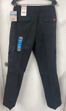 NEW NWT Women's 12R Dickies Relaxed Fit Straight Leg Cargo Pants Rinsed Black