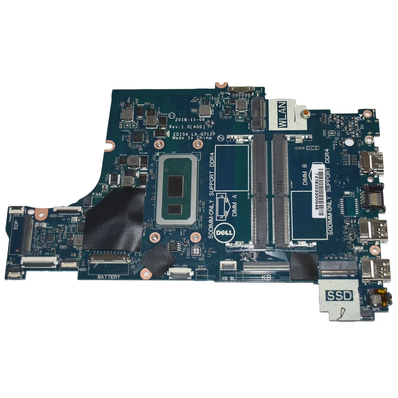Dell Inspiron 3580 3780 Motherboard i5-8265U 1.6GHz Quad-Core LA-G712P VFMW4 3