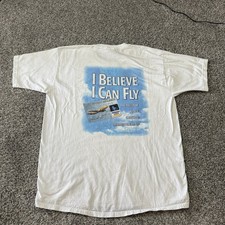 Vintage 90s Southwest Airlines Visa Promo T-Shirt Beige I Believe I Can Fly - XL