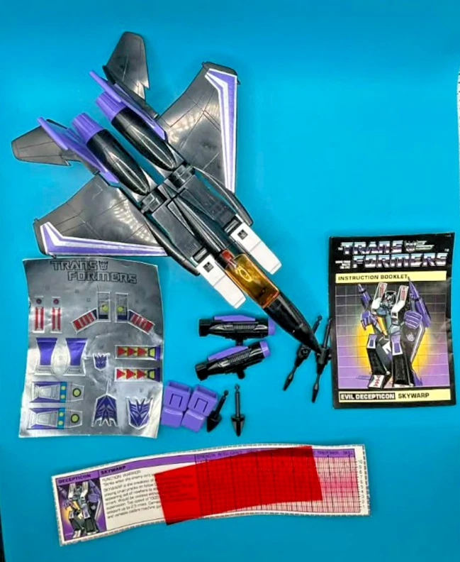 1985 SKYWARP 100% COMPLETE w/TECH SPEC G1 TRANSFORMERS UNUSED HIGH GRADE - Image 2 of 4