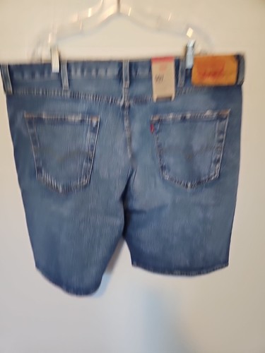 Levi's 501 Blue Jeansshorts Herren Gr. 44 Stretch Denim Button Fly Distressed 0157 - Bild 3 von 3