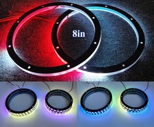 2PCS 8" RGB Chasing LED Speaker Rings Music Sync LED Lights for Car Truck Audio