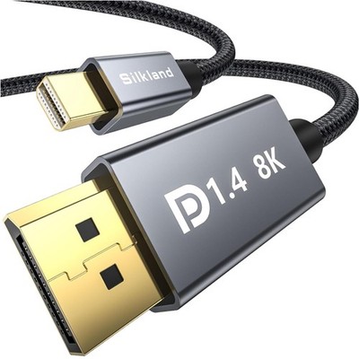 Hochwertiges 2m Mini DisplayPort auf DisplayPort 1.4 Kabel mit HDR und G-Sync
