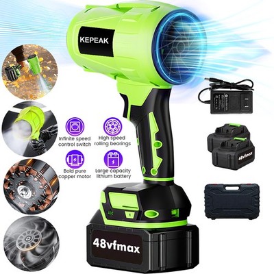 Cordless Leaf Blower Mini Jet Fan Electric Air Duster Car Turbo Dryer 2 Battery