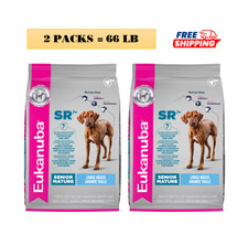 2 Pack/ 66 LB - Eukanuba Large Breed Senior Dry Dog Food - Chicken