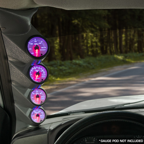 Juego de 7 manómetros diésel GlowShift blanco con Boost, 1500 EGT, temperatura de transmisión y PSI de combustible - Imagen 2 de 9