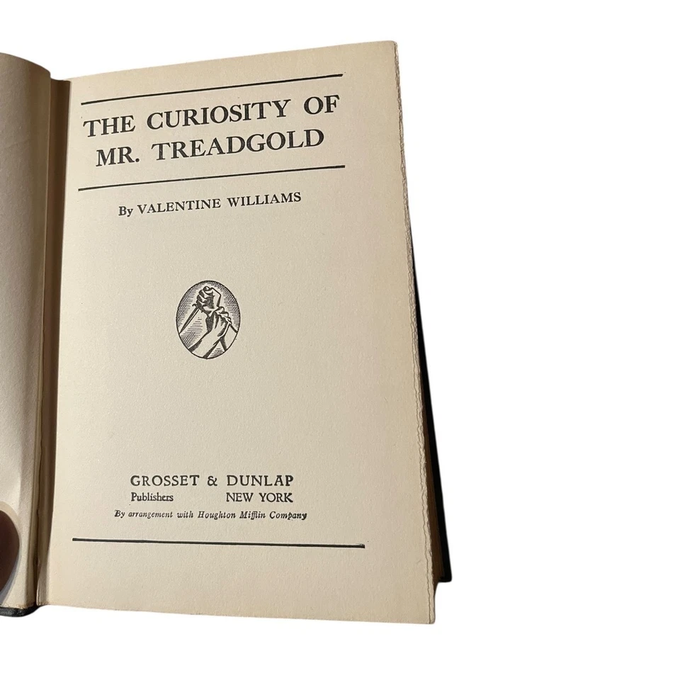 The Curiosity of Mr. Treadgold Hardcover by Valentine Williams - Image 3 of 4