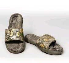 UNDER ARMOUR "CAMO" Flip-Flops Sz 6Y Youth Cushioned Shoes         A052