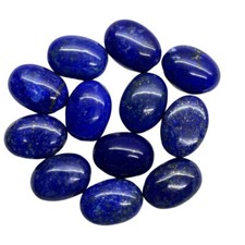 12 Pcs Natural Lapis Lazuli 18x13mm Oval Cabochon Loose Untreated Gemstones Lot