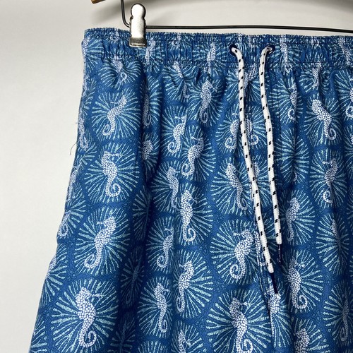 Nat Nast Large Shorts Mens Seahorse Swim Trunks Novelty Print Lined Mesh Net S4 - Picture 2 of 7