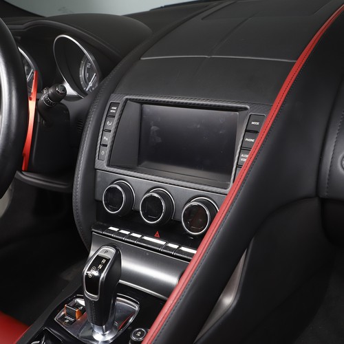 Matte Carbon Fiber Center Console Dashboard Display Trim For Jaguar F-Type 13-24 - Picture 9 of 13