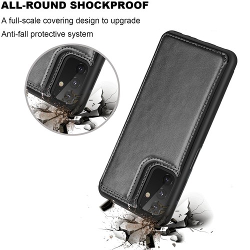 Funda tipo billetera de cuero con tarjetero para Samsung Galaxy A03S/A13/A32/S22 - Imagen 18 de 42