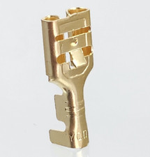 25x 6,3 Kabelschuhe Flachstecker Crimp blank Stecker Motorrad Bastler Pkw ZNG2A