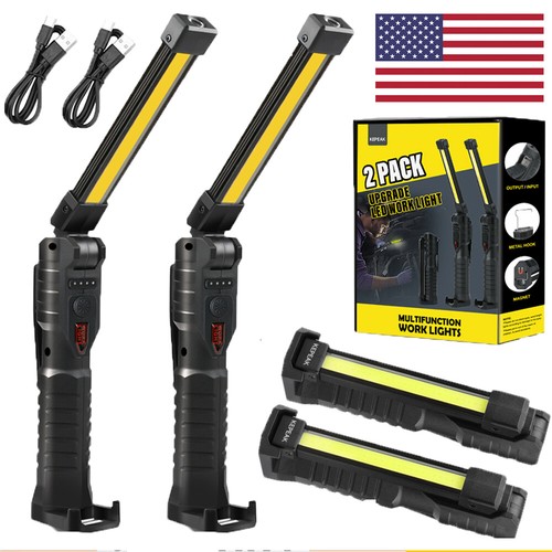 Rechargeable LED COB Work Light Mechanic Flashlight Lamp Magnetic Base Bright US