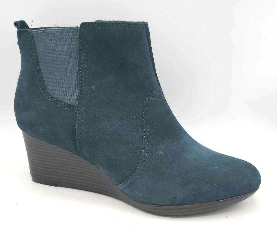 Clarks blue top ankle boots