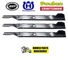3 LAWN MOWER BLADES FOR AYP HUSQVARNA CRAFTSMAN POULAN 50" CUT 137380 532137380
