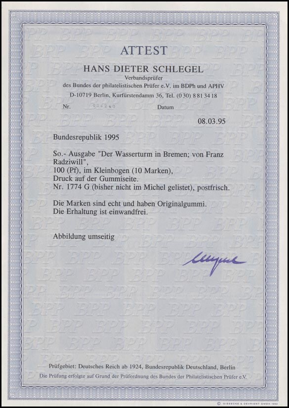 Rabatt-Shop 1774G Radziwill - Druck Auf Der Gummiseite， Postfrisch ** /  Mnh， Fa Schlegel Offizieller Usa-Shop Online -Boomsportsacademy.com
