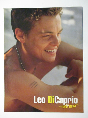 LEONARDO DICAPRIO SHIRTLESS PHOTO PIN UP TEEN BEAT MAGAZINE CLIPPING PICTURE E20