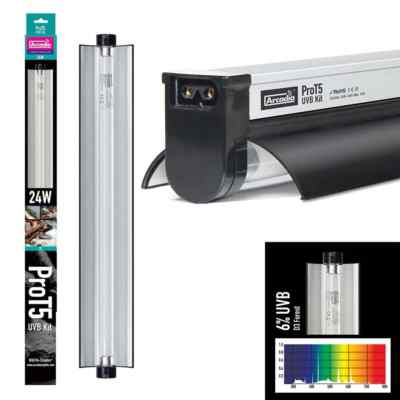 Arcadia PRO T5 UV-B KIT 24W D3 Forest 6%UVB inkl. Leuchtmittel Arcadia D3 