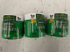 (3) 3.33oz chicken bouillon Herb ox gluten free makes 25 cubes flavorful broth