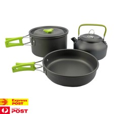 Camp Cookware- Pots/Pans/Kettle,Cooking Set for 2-3 People Hiking Picnic Fishing