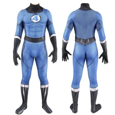 Fantastic Four Costume Johnny Storm Cosplay Bodysuit Adult Kids