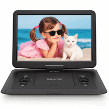 DEVINC 17.9" Portable DVD Player w/ 15.6" Swivel Screen Rechargeable Multimedia
