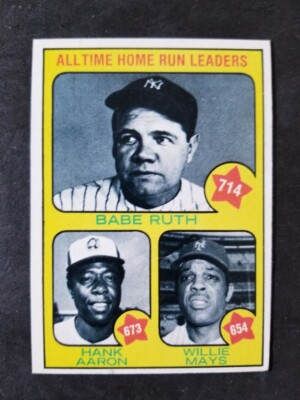 1973 Topps all time homerun leaders (RUTH / AARON / MAYS) card # 1   [C2]