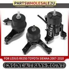 3x Engine Motor & Auto Transmission Mount for Lexus RX350 Toyota Sienna V6 3.5L