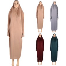 Muslim Women Hijab Abaya Islamic Prayer Khimar Burqa Overhead Abaya Dress Robes