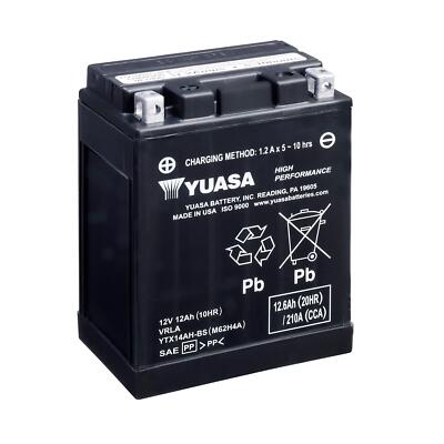 YUASA Batterie YTX14AH-BS Wet Charged (befüllt,ready to use) 12V/12Ah